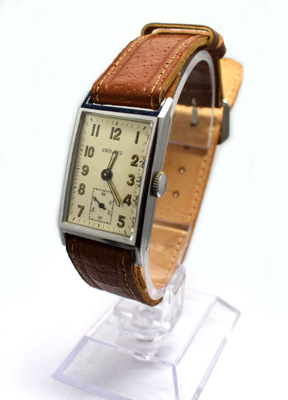 Art Deco Tank Style Gents Wrist Watch By Provita