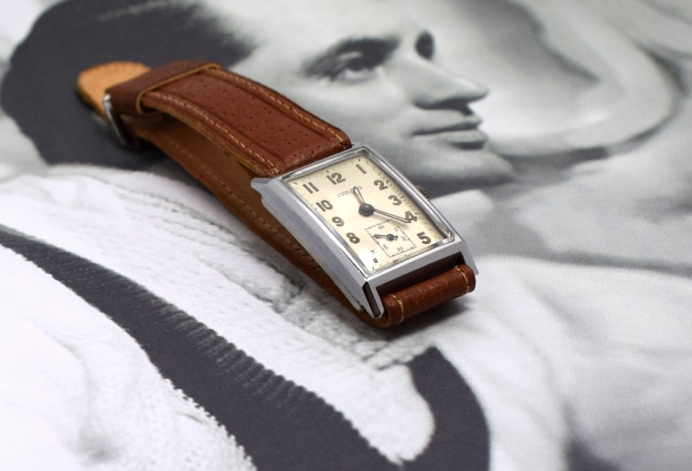 Art Deco Tank Style Gents Wrist Watch By Provita View VII