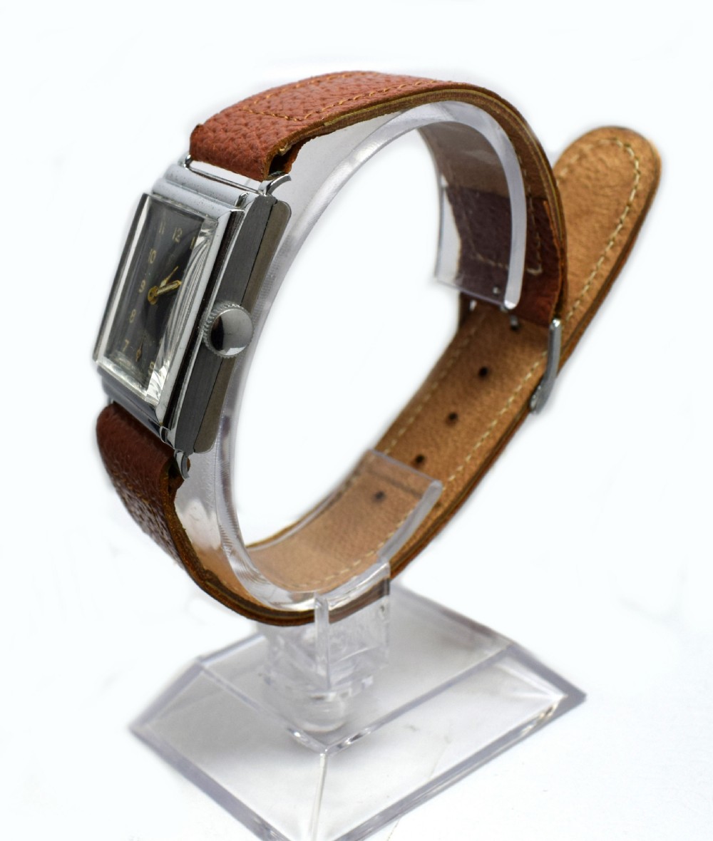Art Deco Tank Style Gents Wrist Watch View II