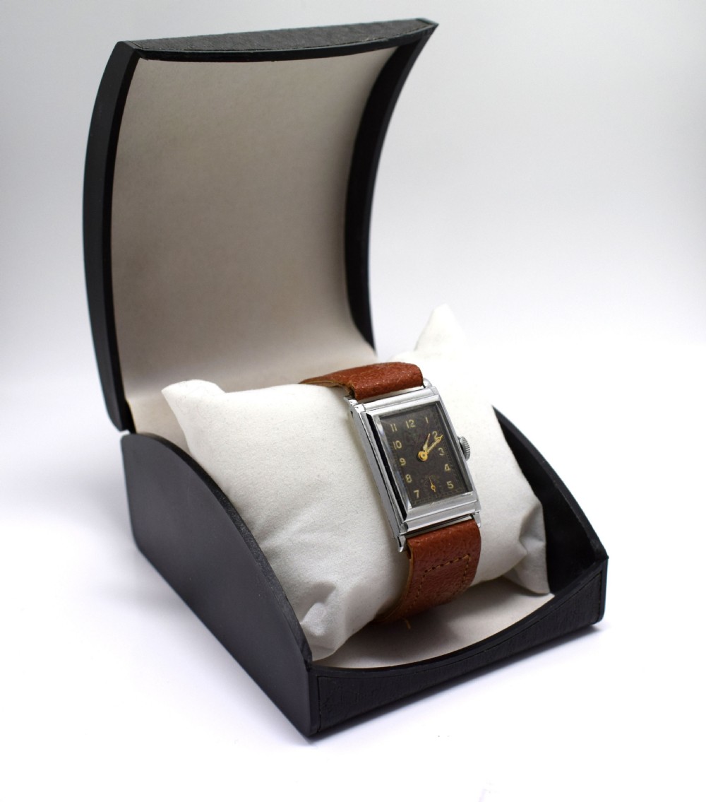 Art Deco Tank Style Gents Wrist Watch View V