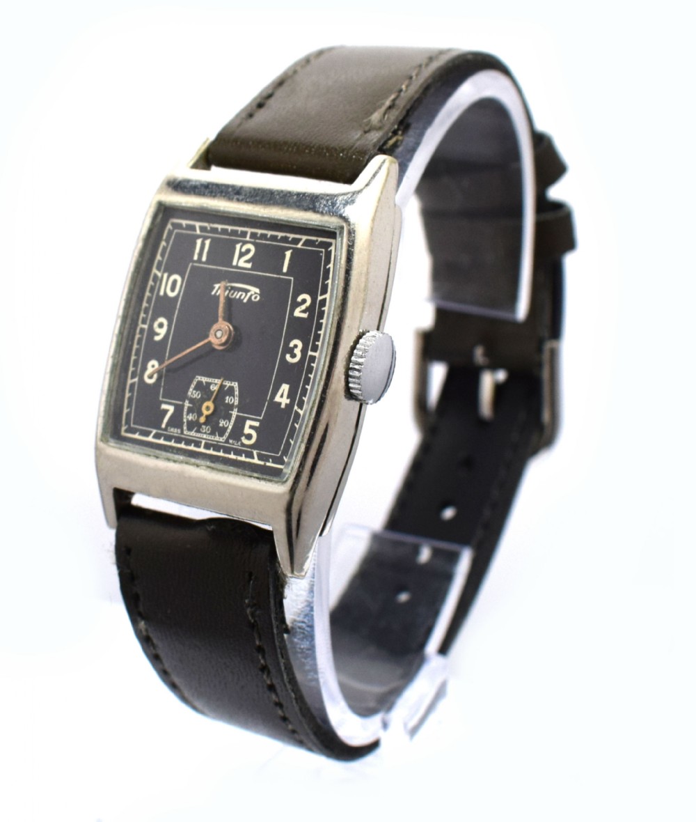 Art Deco 1930's Gents Wrist Watch By Triunfo