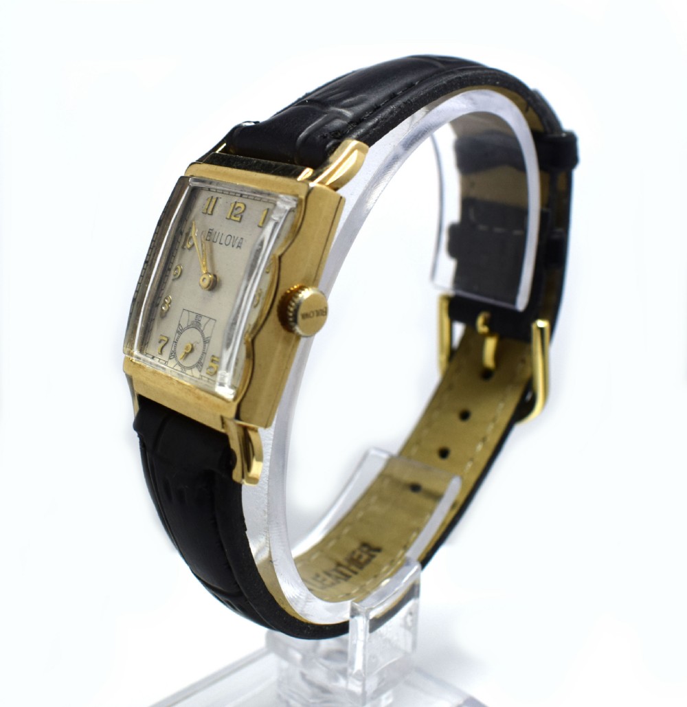Art Deco 10k Gold Filled Gents Watch By Bulova View III