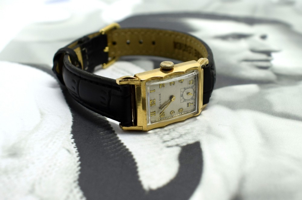 Art Deco 10k Gold Filled Gents Watch By Bulova View VII