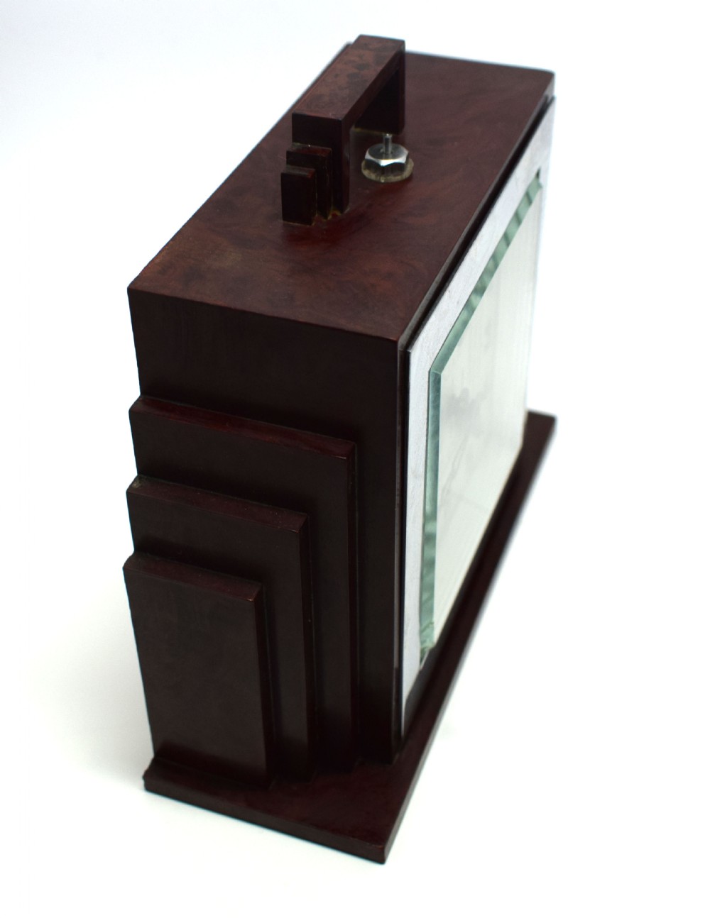 1930's Art Deco Red Bakelite Clock By Blangy View VI