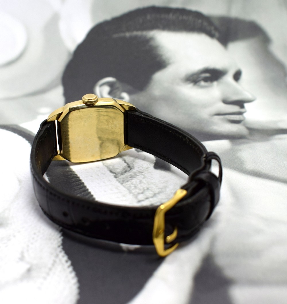 Art Deco 14 Karat Gold Filled Gents Watch by Hamilton View VIII