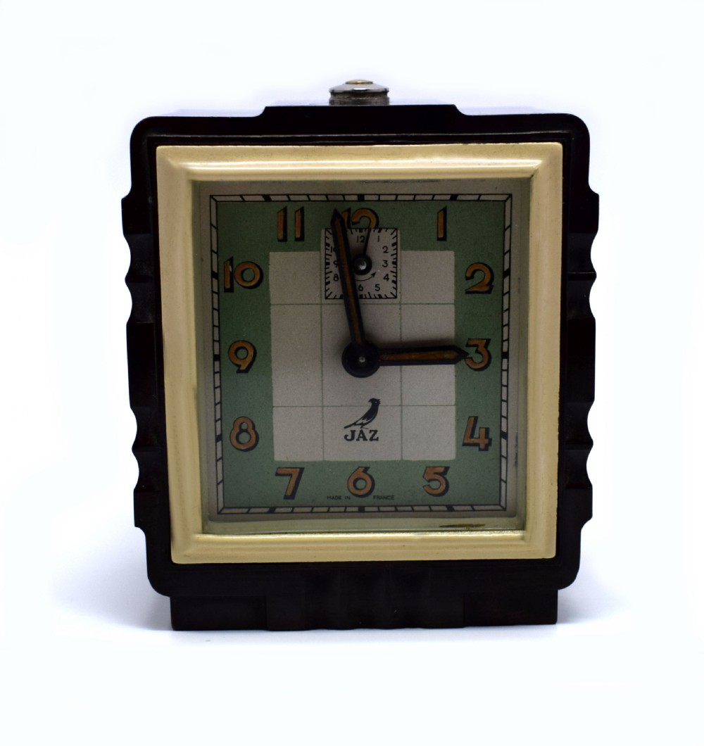 Rare French Bakelite Miniature Alarm Clock By Jaz View III