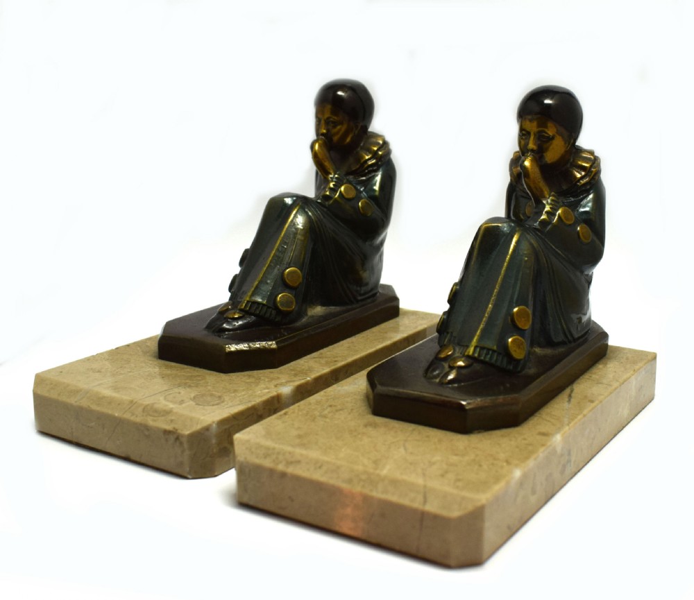Art Deco 1930's Matching Pair of Figural Bookends View II