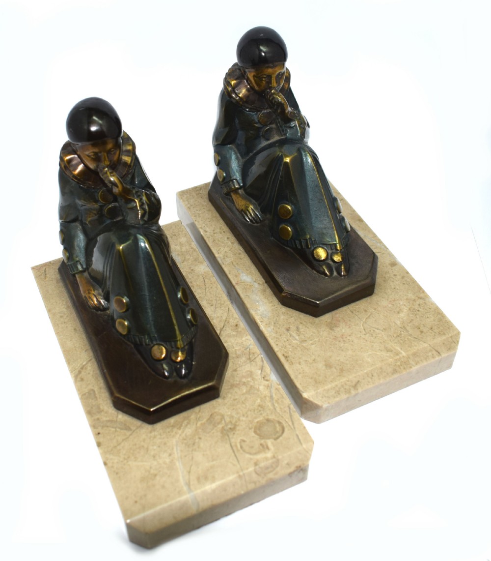 Art Deco 1930's Matching Pair of Figural Bookends View III