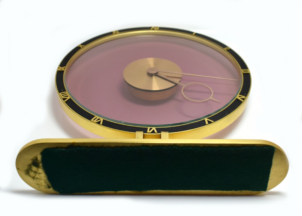  Art Deco Bronze & Black Clock by Kienzle c. 1935 Germany View VIII