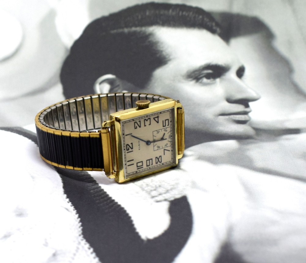 Superb Art Deco Gold Filled Gents Wrist Watch By Elgin Dating to 1924 View VI