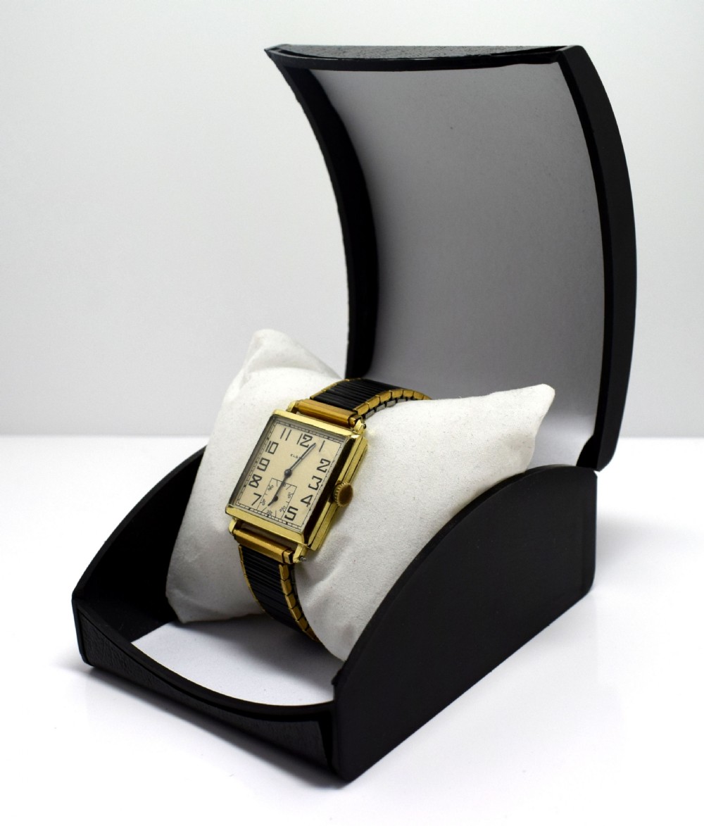 Superb Art Deco Gold Filled Gents Wrist Watch By Elgin Dating to 1924 View VII