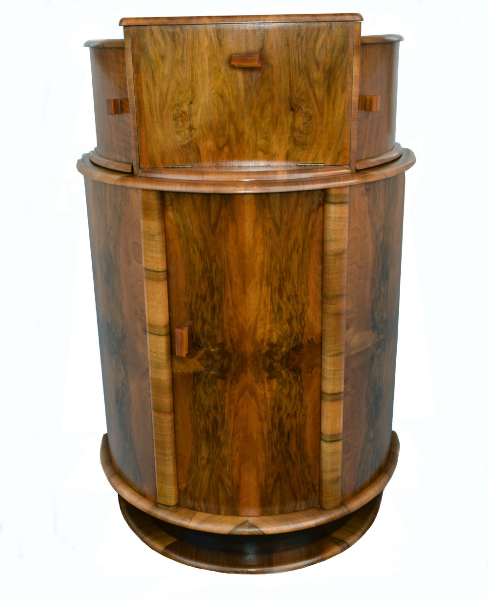 Superbly stylish Art Deco Walnut Cocktail cabinet View IV