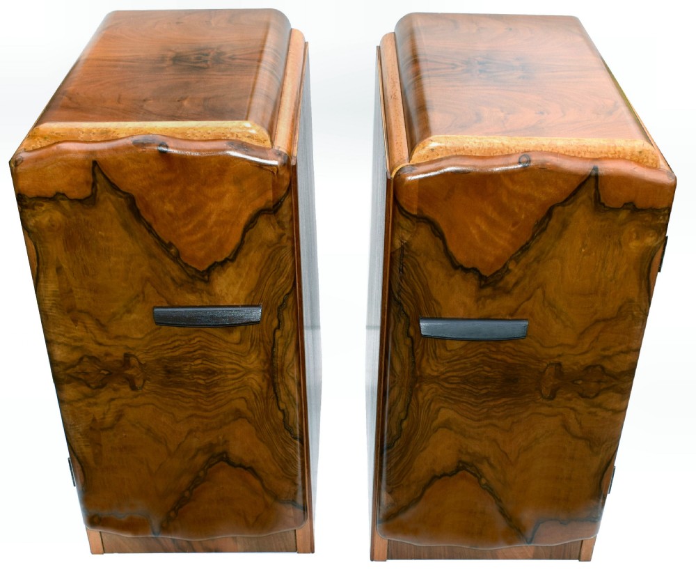 Matching Pair Of 1930's Art Deco Bedside Tables  View II