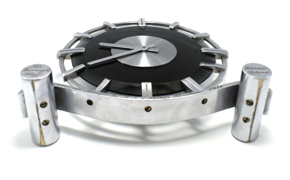 Super Rare Machine Age Clock By Junghans Dated 1936 View IV