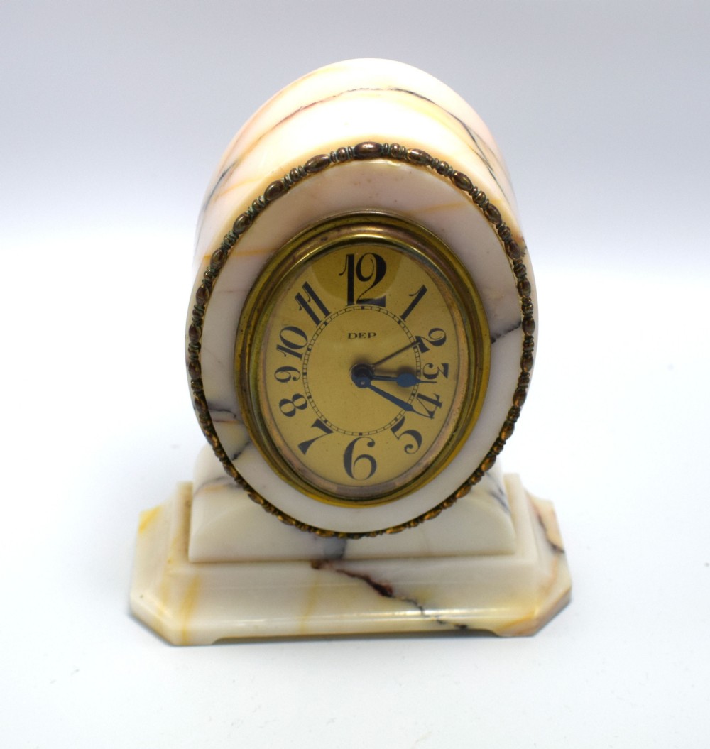 1930's Art Deco French alarm bedside clock by Dep View II