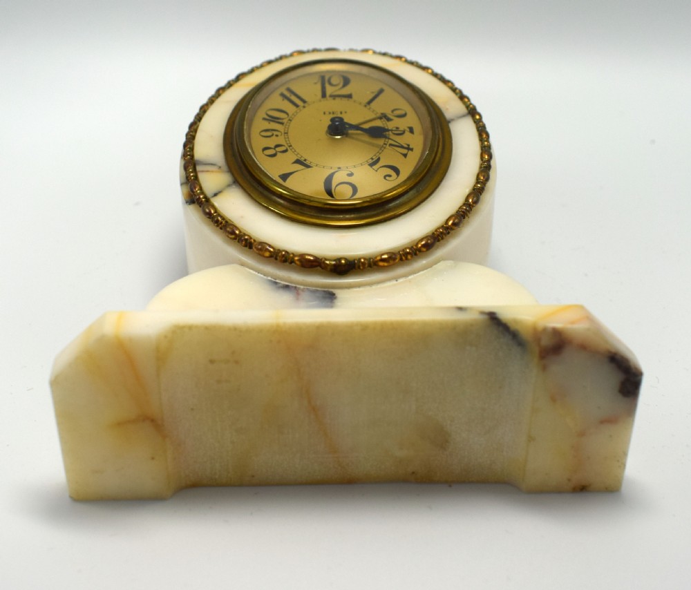1930's Art Deco French alarm bedside clock by Dep View VII