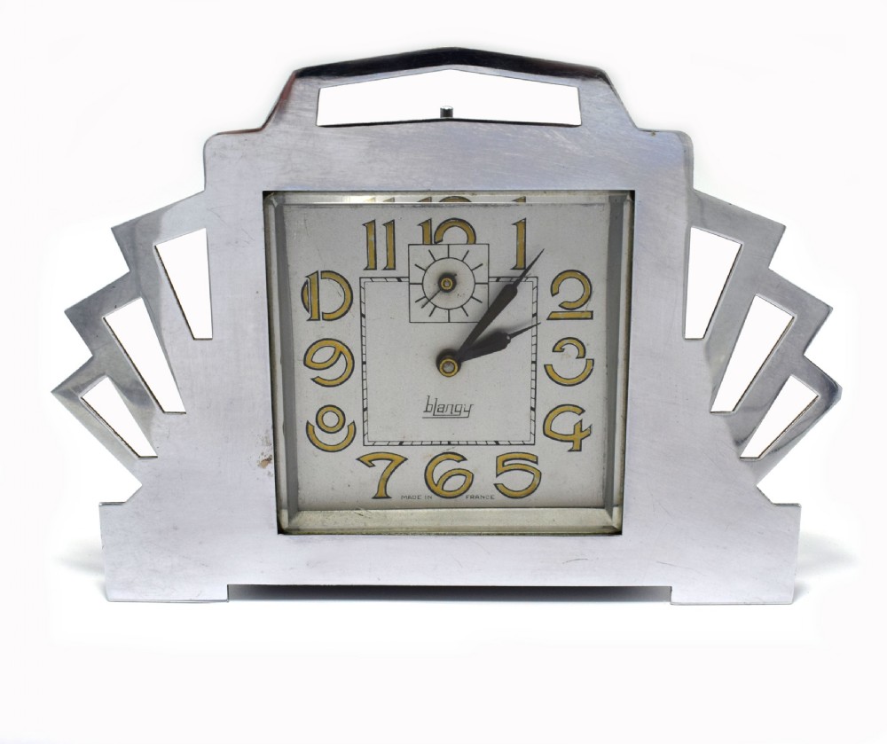 1930's Art Deco Blangy Chrome Clock