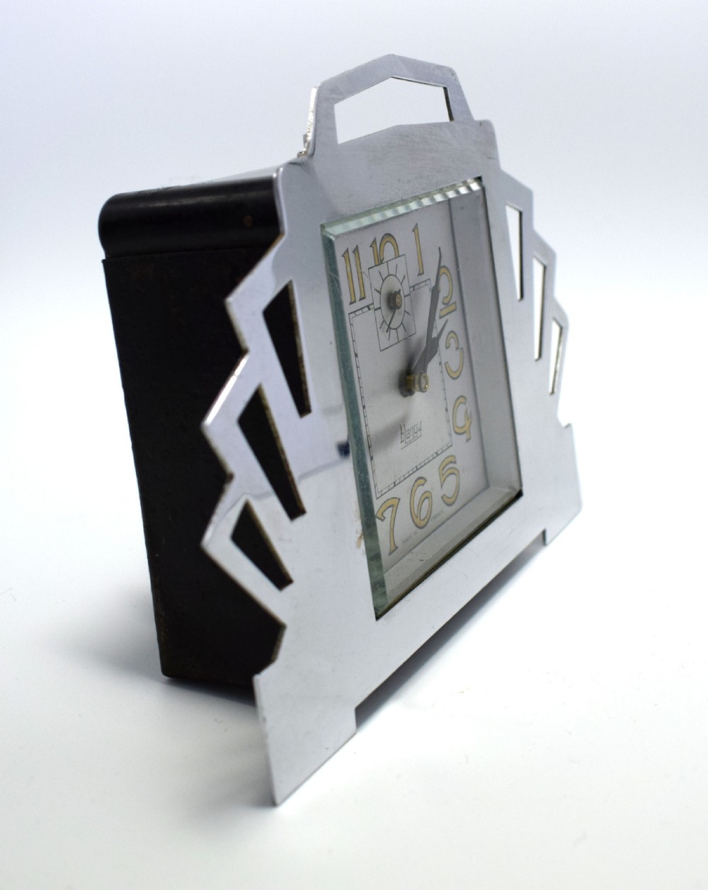 1930's Art Deco Blangy Chrome Clock View III