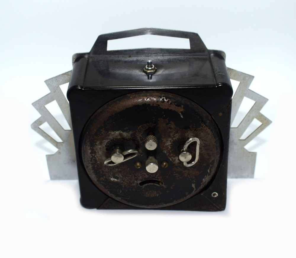 1930's Art Deco Blangy Chrome Clock View V