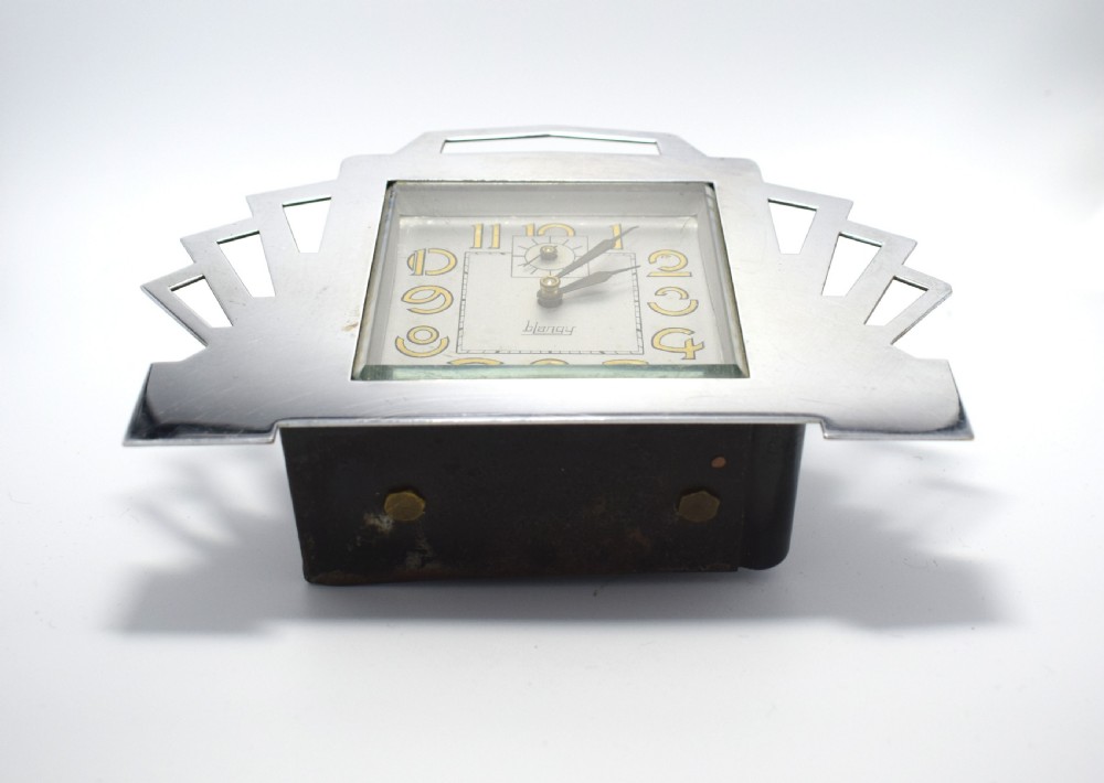 1930's Art Deco Blangy Chrome Clock View VI