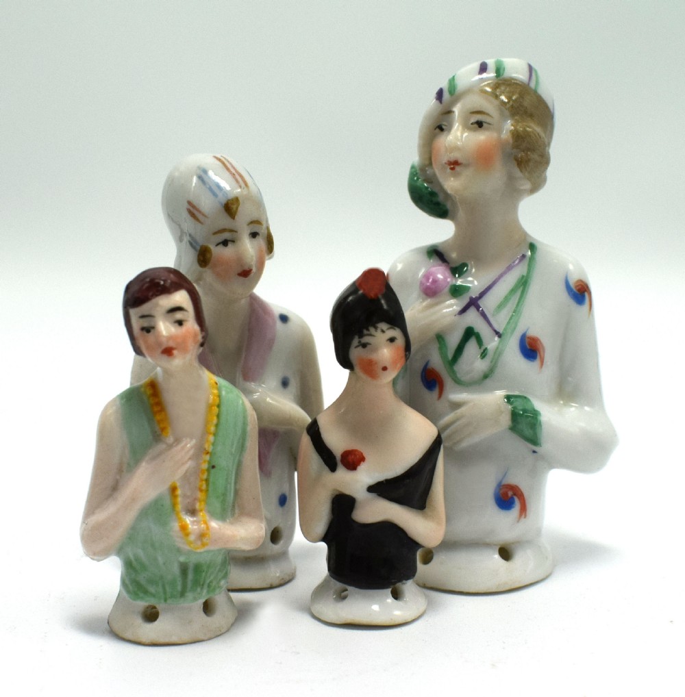 Art Deco 1930's Flapper Girl Half Pin Cushion Doll View VII