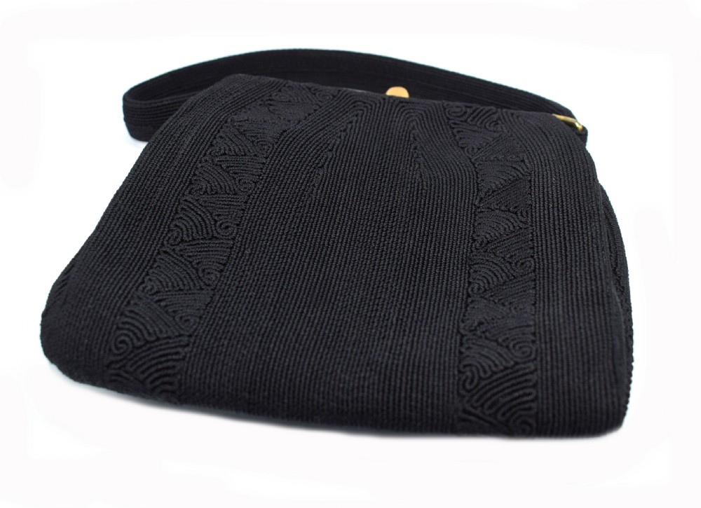 Art Deco 1930's Vintage Ladies Cord Handbag View II
