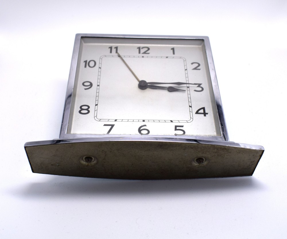 1930's Art Deco Chrome Clock View V