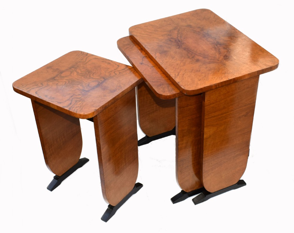 Art Deco 1930s Set of Three Nest of Tables View II