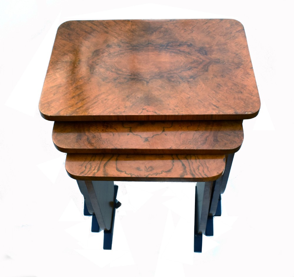 Art Deco 1930s Set of Three Nest of Tables View IV
