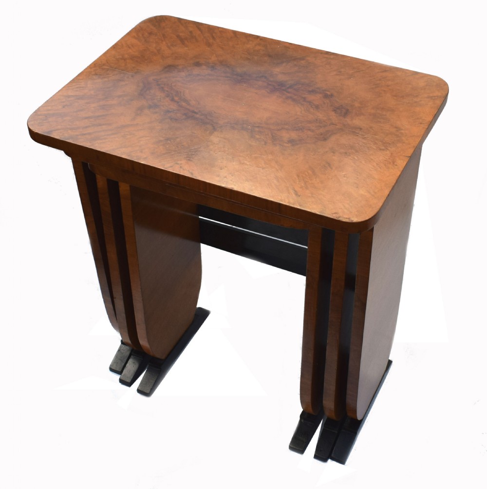 Art Deco 1930s Set of Three Nest of Tables View IX