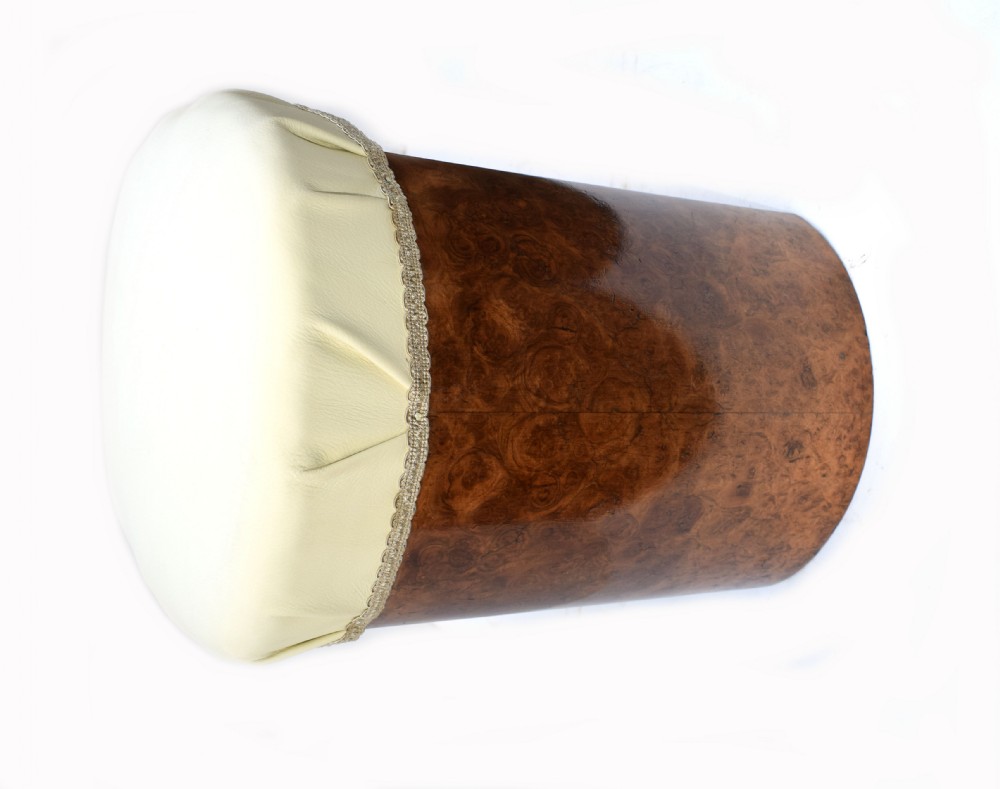 Art Deco Oval Shaped Stool in Figured Walnut, circa 1930 View II