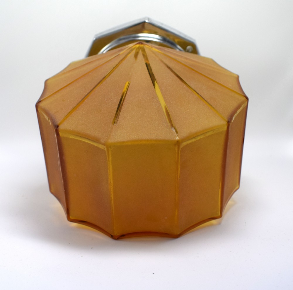 1930s Art Deco Geometric Flush Mounted Ceiling Light View II