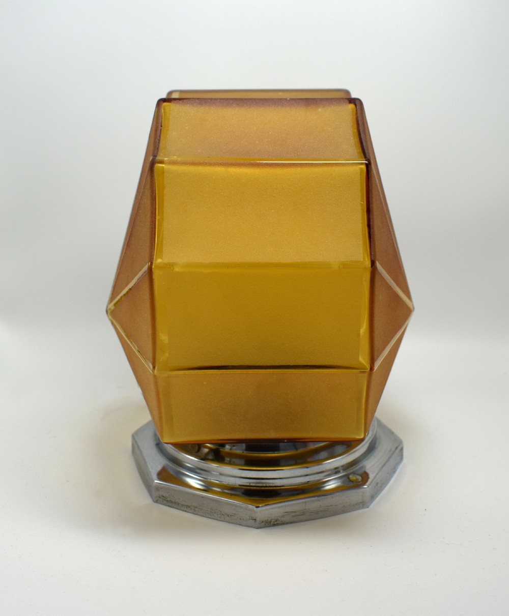 1930s Art Deco Geometric Flush Mounted Ceiling Light View III