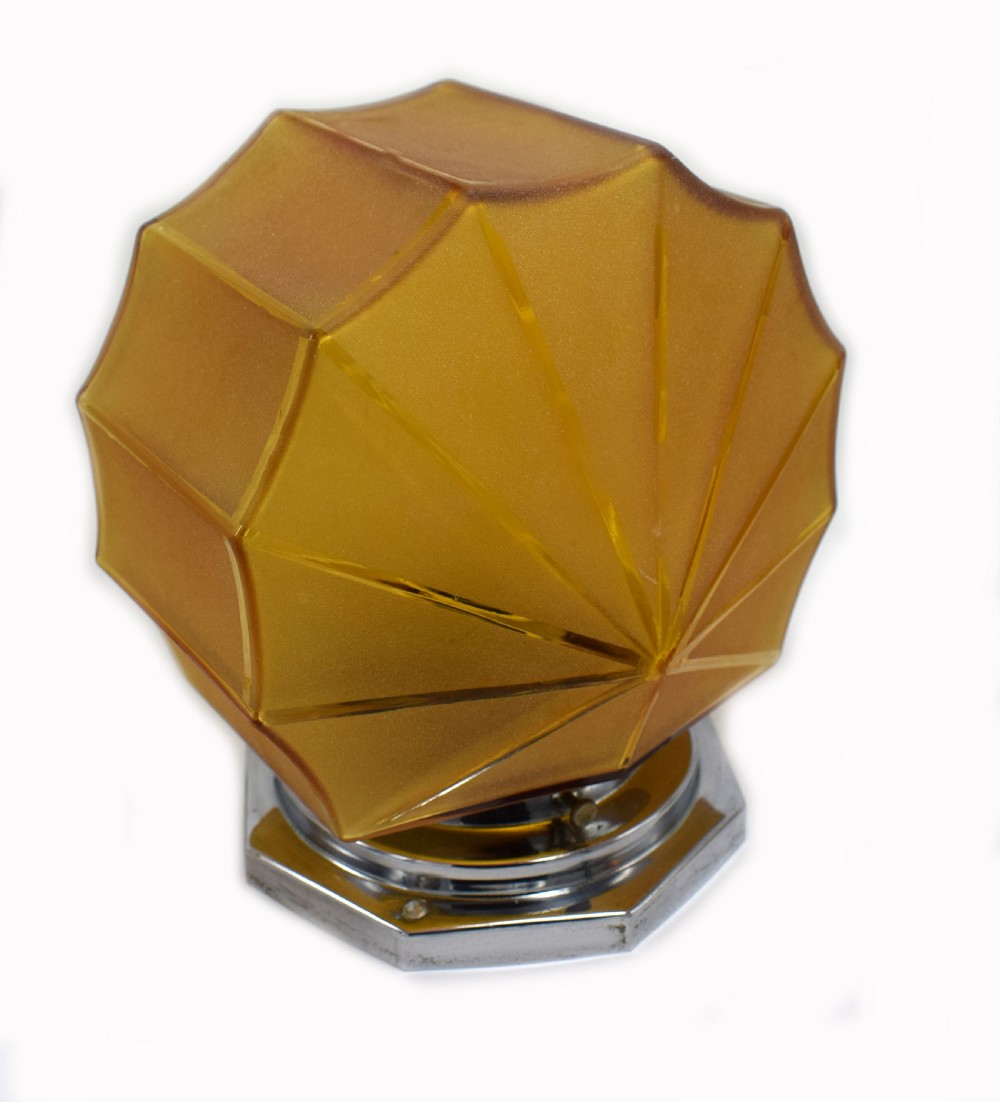 1930s Art Deco Geometric Flush Mounted Ceiling Light View IV