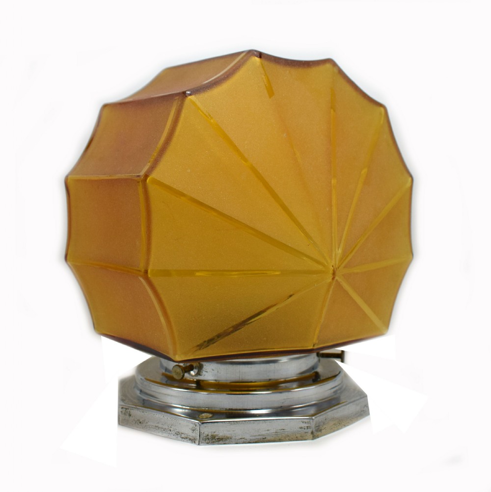 1930s Art Deco Geometric Flush Mounted Ceiling Light View VII