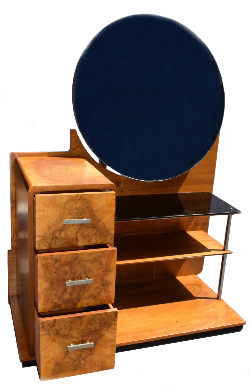 Modernist 1930's Art Deco Walnut Dressing Table View IX