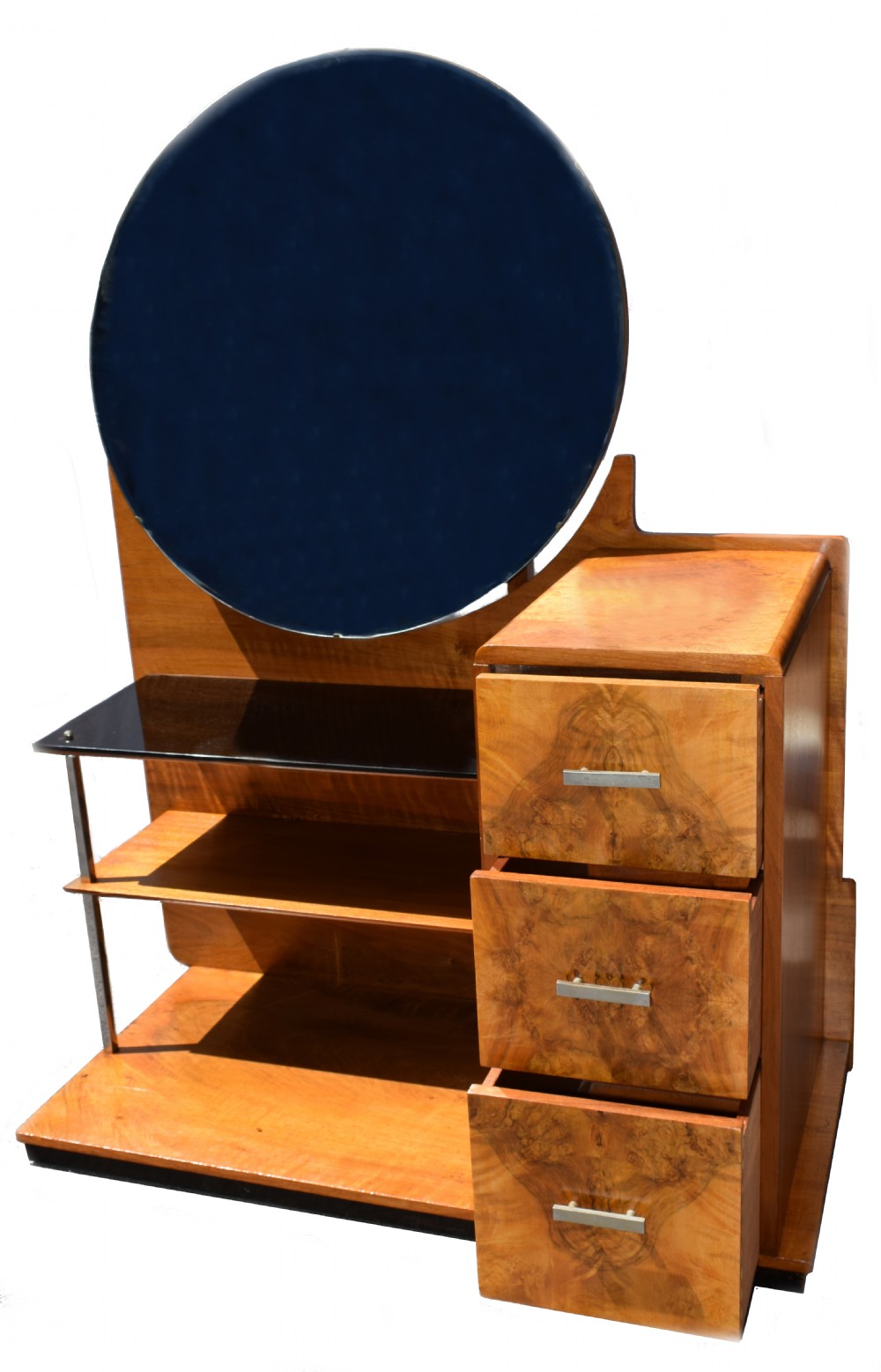 Modernist 1930's Art Deco Walnut Dressing Table View IV