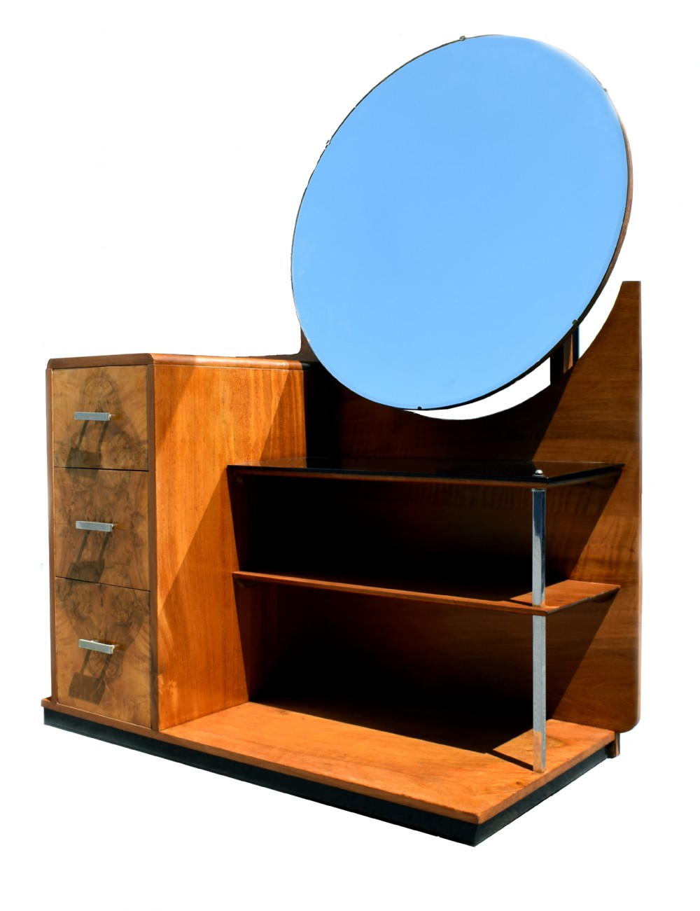 Modernist 1930's Art Deco Walnut Dressing Table View XII