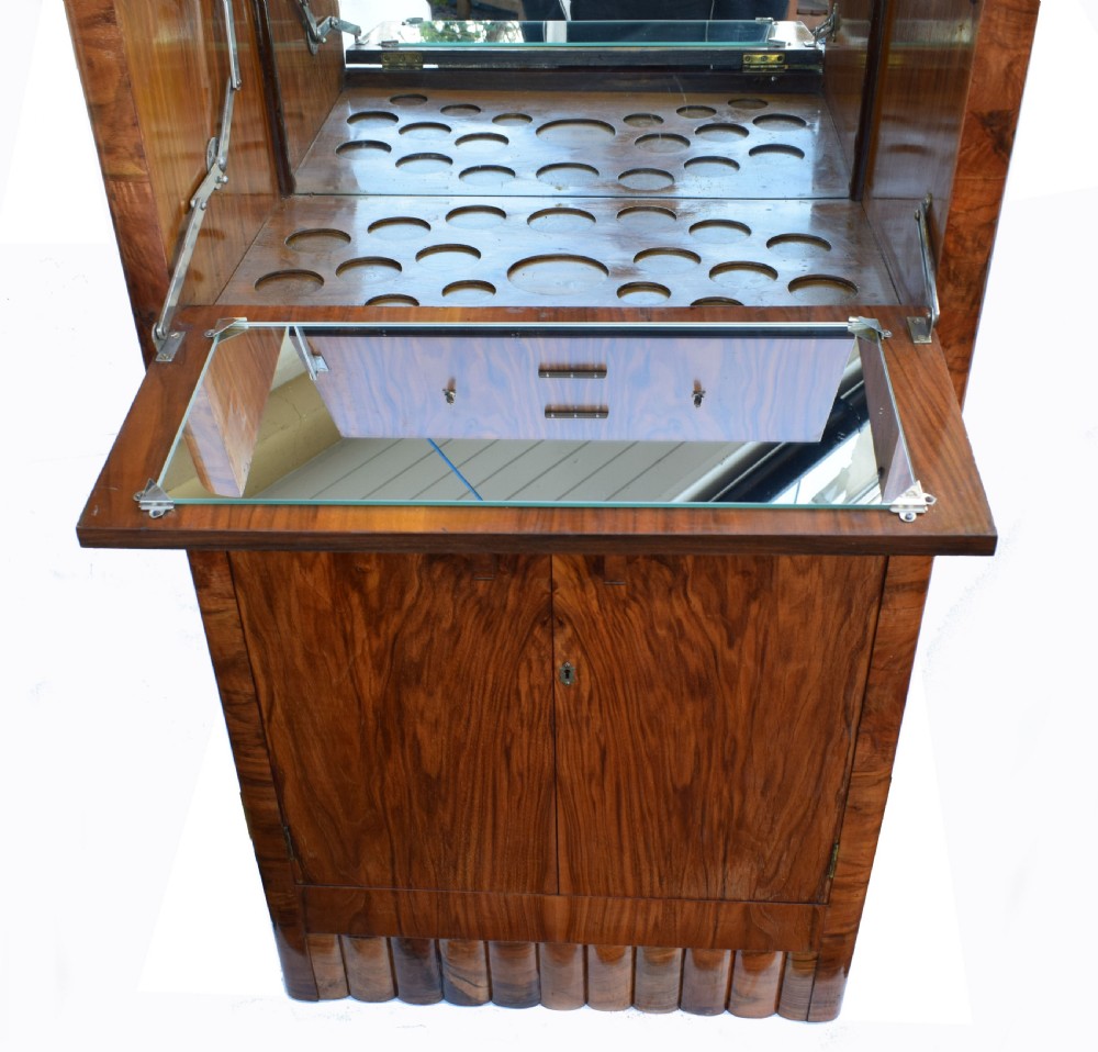 1930's Art Deco Fitted Walnut Cocktail Cabinet View VI