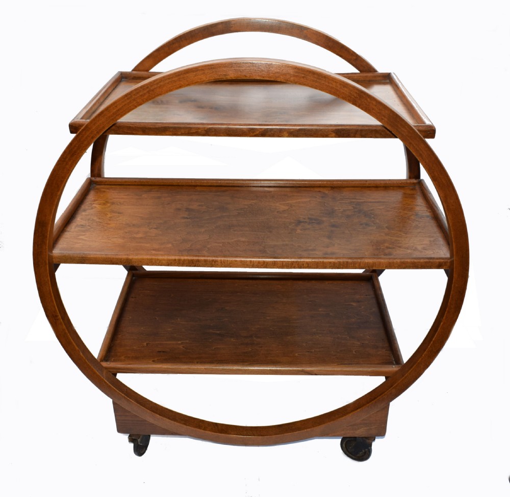 1930's Art Deco Circular Drinks Trolley