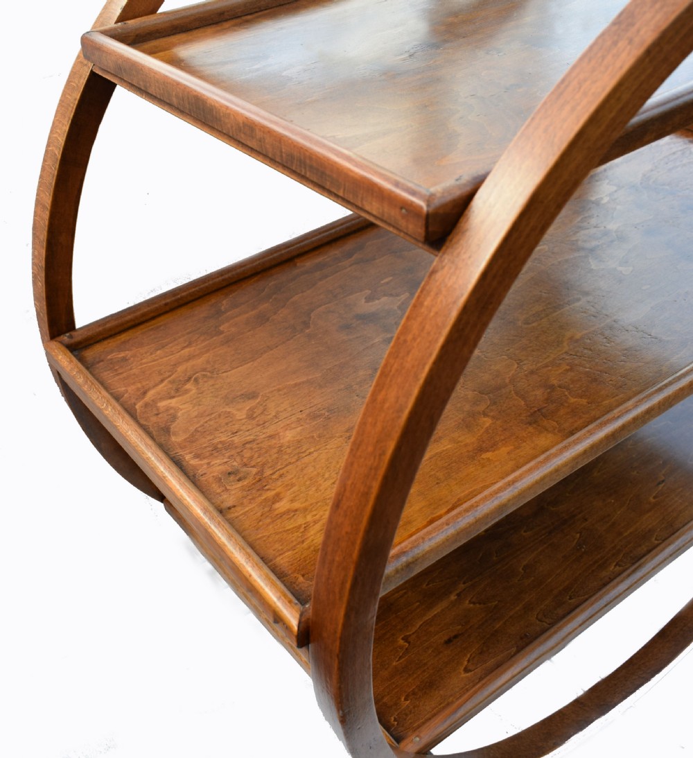 1930's Art Deco Circular Drinks Trolley View III