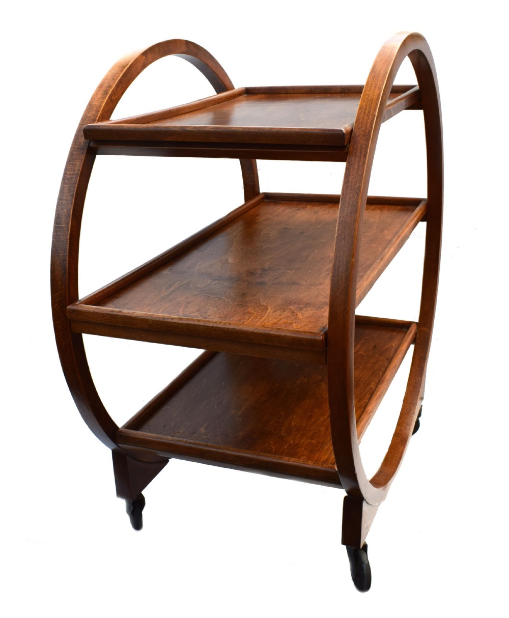 1930's Art Deco Circular Drinks Trolley View VI