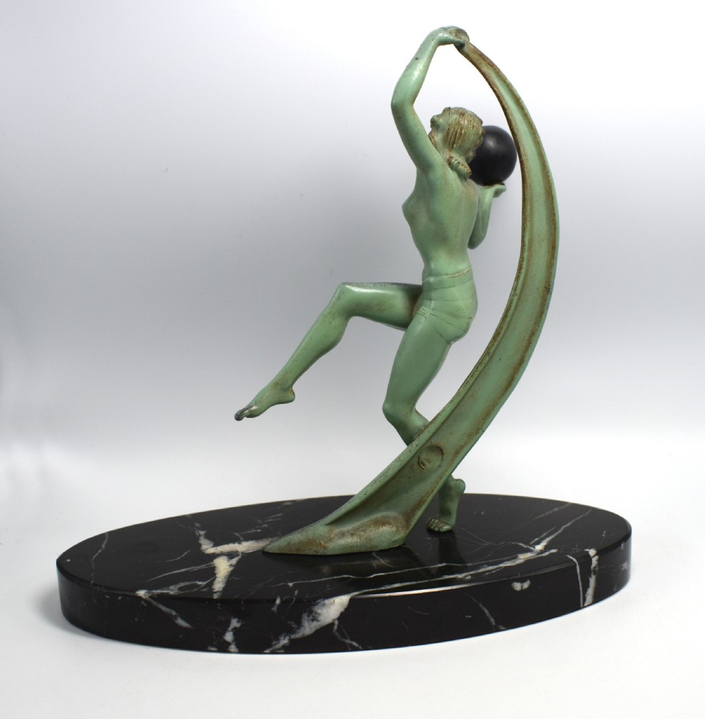 Art Deco Figural Dancer , France, Circa 1930 View III