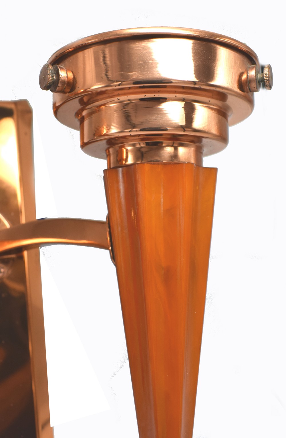 Set Of Four Art Deco Matching Flame Wall Light Sconces , Circa 1930 View VI
