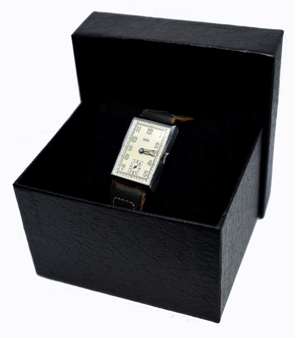 Art Deco 1930s Swiss Tank Watch By Arsa  View XII