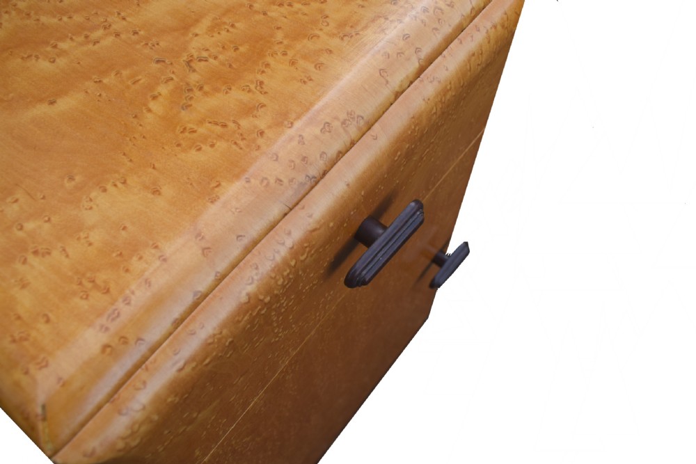 1930's Art Deco Birds Eye Maple Odeon Double Bed View III