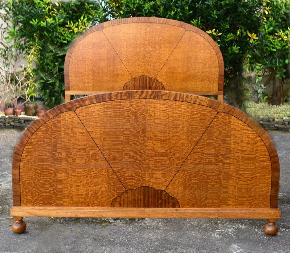Beautiful 'Sunray' 1930's Art Deco Double Bed View II