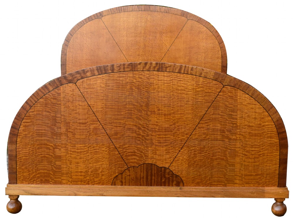 Beautiful 'Sunray' 1930's Art Deco Double Bed