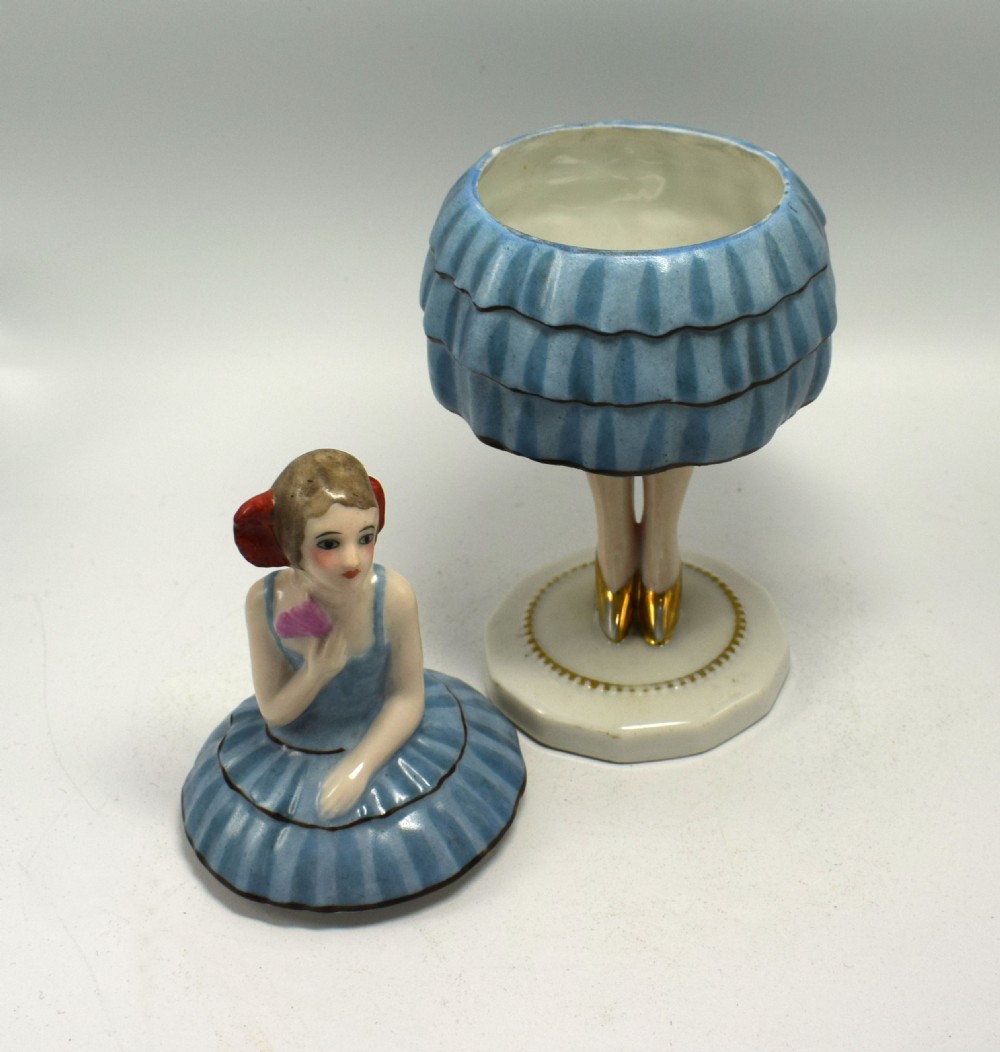Art Deco 1930's Ceramic Bonbonniere  View V