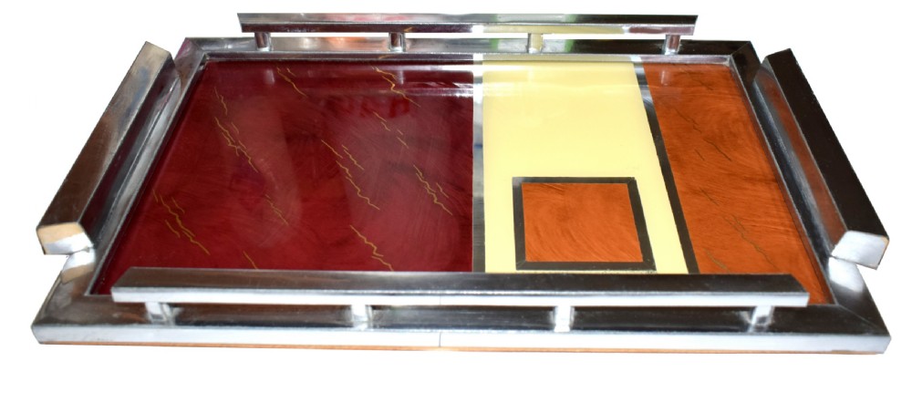 Art Deco Modernist Geometric Tray, Circa 1930